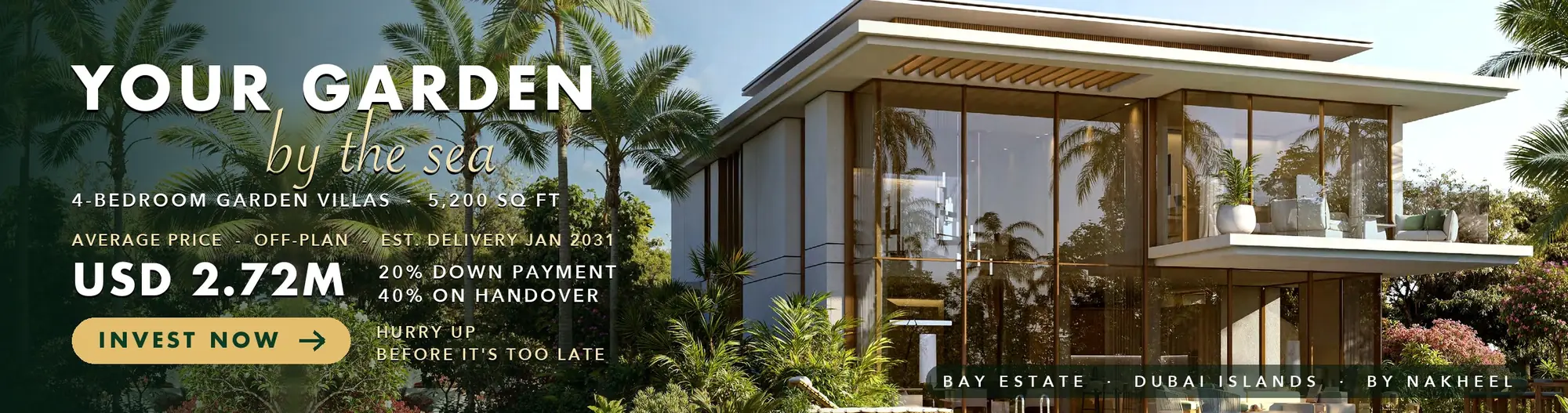 Your garden by the sea: Bay Estate Garden Villas, Dubai Islands