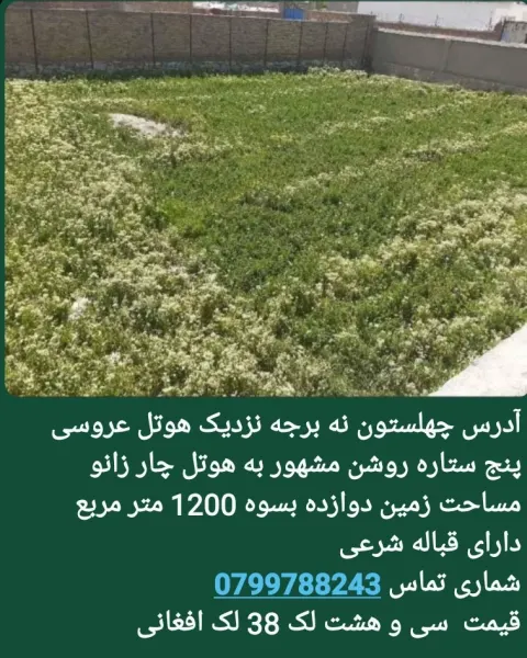 Land for sale, 12 biswa, Nau Burja, Chehelsotoon