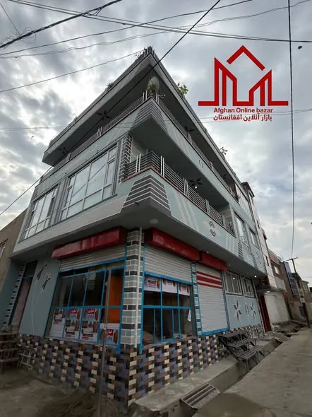 Furnished 4-storey building with 3 shops for sale, 8 rooms, Char Qala-e Chardehi