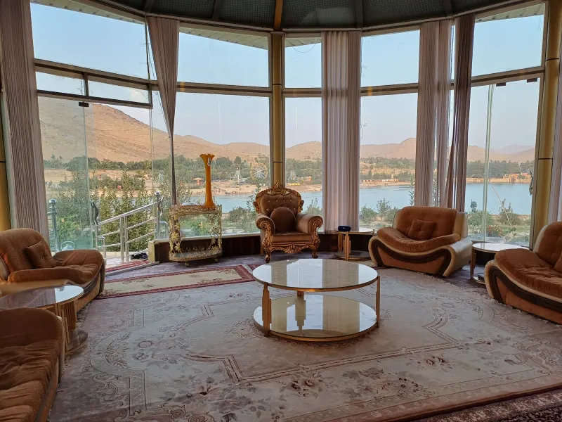 Leisure garden with glasshouse for sale, Qargha Dam