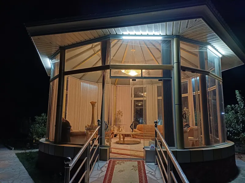Leisure garden with glasshouse for sale, Qargha Dam
