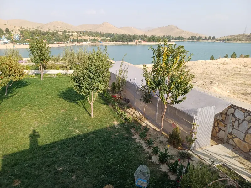 Leisure garden with glasshouse for sale, Qargha Dam