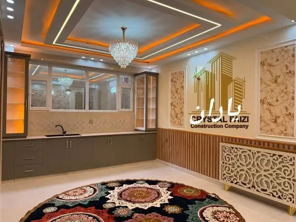 New VIP apartment for sale, 4 rooms, 4th floor, roof terrace, Taimani Project, Kabul